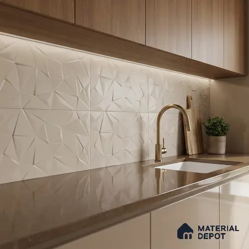 Punch Wall Tile TL 05289 Splendore Trina Illusions Light 2 ft x 1 ft Ceramic Matte Finish - 9 mm | Suitable for Kitchen, Bathroom & Balcony Walls