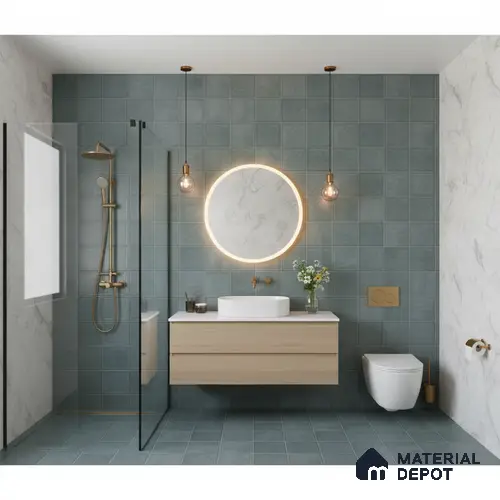 Faux Subway Wall Tile TL 05290 C Splendore Mersalite Dark 2 ft x 1 ft Ceramic Matte Finish - 9 mm | Suitable for Kitchen, Bathroom & Balcony Walls | Please Expect a Slight Variation of Pattern