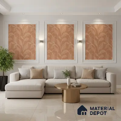 Marble Wall & Floor Tile TL 05310 E Aurelio Matrix Latte 4 ft x 2 ft Vitrified High Gloss Finish - 9 mm | Suitable for Living Room, Bedroom, Feature / Accent Walls & Highlighter Wall