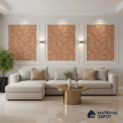 Marble Wall & Floor Tile TL 05310 E Aurelio Matrix Latte 4 ft x 2 ft Vitrified High Gloss Finish - 9 mm | Suitable for Living Room, Bedroom, Feature / Accent Walls & Highlighter Wall