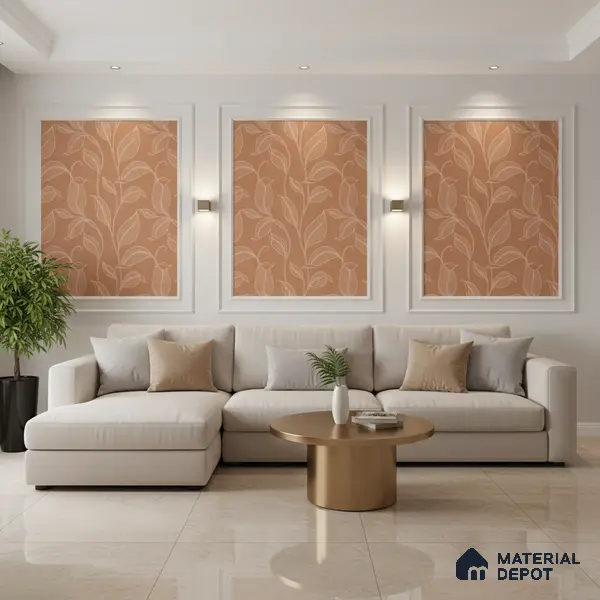 Marble Wall & Floor Tile TL 05310 E Aurelio Matrix Latte 4 ft x 2 ft Vitrified High Gloss Finish - 9 mm | Suitable for Living Room, Bedroom, Feature / Accent Walls & Highlighter Wall