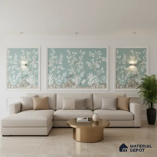 Marble Wall & Floor Tile TL 05310 E Aurelio Matrix Latte 4 ft x 2 ft Vitrified High Gloss Finish - 9 mm | Suitable for Living Room, Bedroom, Feature / Accent Walls & Highlighter Wall