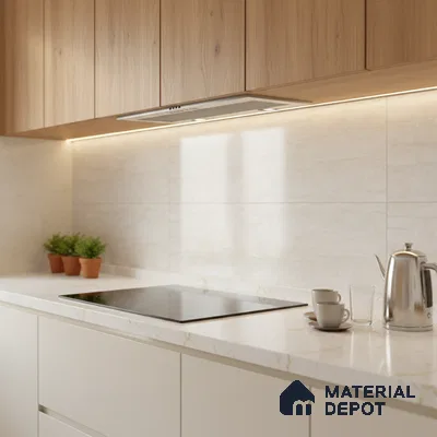 Marble Wall Tile TL 05316 Splendore Bottichino Brynx Light 2 ft x 1 ft Ceramic Glossy Finish - 9 mm | Suitable for Kitchen, Bathroom & Balcony Walls (Sample)