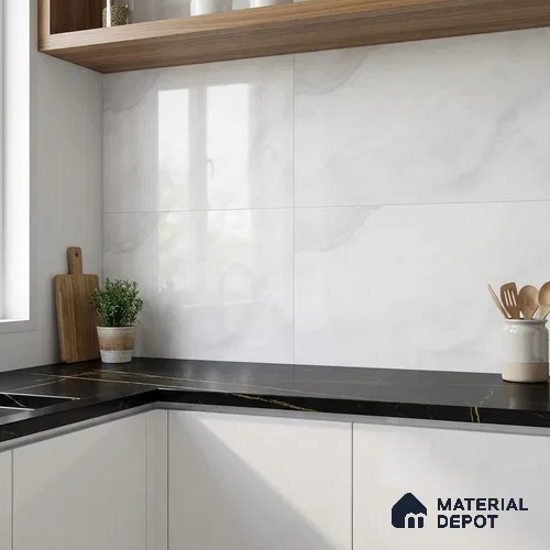 Marble Wall Tile TL 05329 Splendore Starry Knights Light 2 ft x 1 ft Ceramic Glossy Finish - 9 mm | Suitable for Kitchen, Bathroom & Balcony Walls