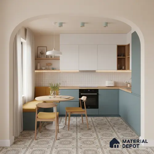 Moroccan Carpet Wall & Floor Tile TL 05331 B Atlas Marrakeh Mix Type B 2 ft x 2 ft Vitrified Matte Finish - 9 mm | Suitable for Entrance Areas, Coutyard, Patio, Verandahs | Please Expect a Slight Variation of Pattern
