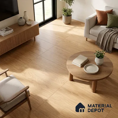 Pine Wood Wall & Floor Tile TL 05339 Quercia Timberland 4 ft x 2 ft Vitrified Matte Finish - 9 mm | Suitable for Living Room, Bedroom, Feature / Accent Walls & Highlighter Wall