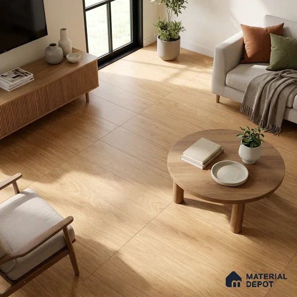 Pine Wood Wall & Floor Tile TL 05339 Quercia Timberland 4 ft x 2 ft Vitrified Matte Finish - 9 mm | Suitable for Living Room, Bedroom, Feature / Accent Walls & Highlighter Wall