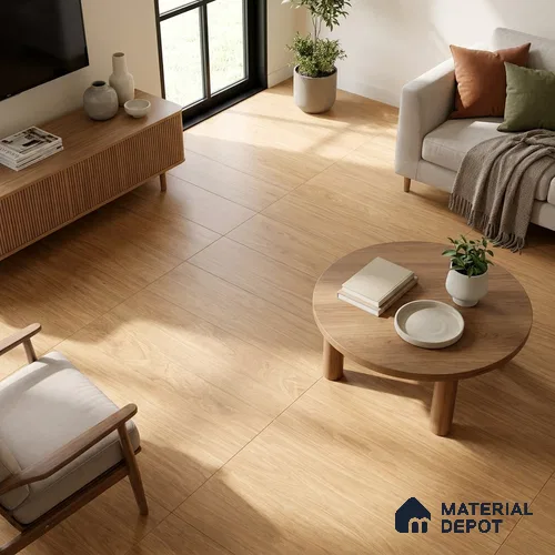 Pine Wood Wall & Floor Tile TL 05339 Quercia Timberland 4 ft x 2 ft Vitrified Matte Finish - 9 mm | Suitable for Living Room, Bedroom, Feature / Accent Walls & Highlighter Wall