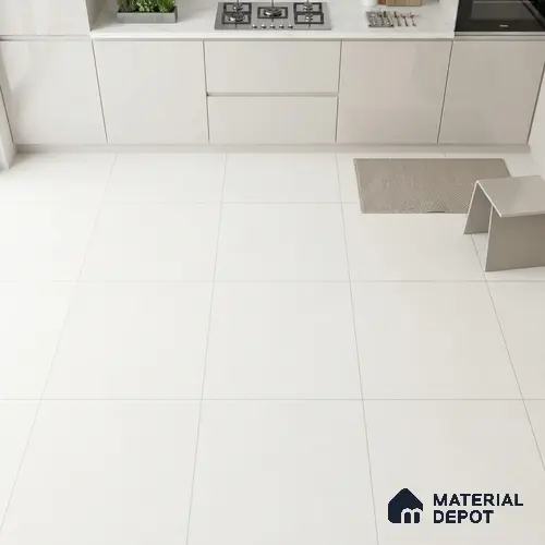 Cement Wall & Floor Tile TL 05340 D Neutra Alison Silver 2 ft x 2 ft Vitrified Matte Finish - 9 mm | Suitable for Bedroom, Balcony, Foyer, Dining
