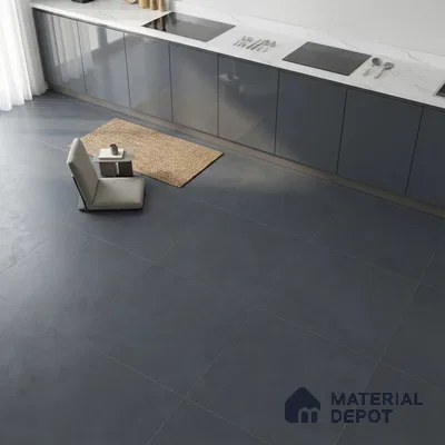 Plain Wall & Floor Tile TL 05350 C Neutra Cloud Grey 2 ft x 2 ft Vitrified Carving Matte Finish - 9 mm | Suitable for Bedroom, Balcony, Foyer, Dining (Sample)