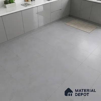 Plain Wall & Floor Tile TL 05350 F Neutra Cloud Gris 2 ft x 2 ft Vitrified Carving Matte Finish - 9 mm | Suitable for Bedroom, Balcony, Foyer, Dining