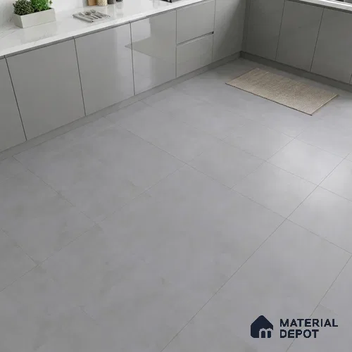 Plain Wall & Floor Tile TL 05350 F Neutra Cloud Gris 2 ft x 2 ft Vitrified Carving Matte Finish - 9 mm | Suitable for Bedroom, Balcony, Foyer, Dining