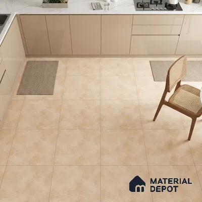 Plain Wall & Floor Tile TL 05351 C Neutra Impex Crema 2 ft x 2 ft Vitrified Plain Matte Finish - 9 mm | Suitable for Bedroom, Balcony, Foyer, Dining (Sample)