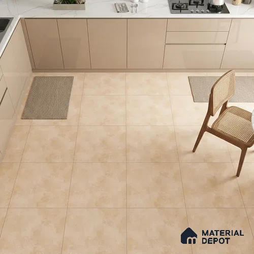Plain Wall & Floor Tile TL 05351 C Neutra Impex Crema 2 ft x 2 ft Vitrified Plain Matte Finish - 9 mm | Suitable for Bedroom, Balcony, Foyer, Dining