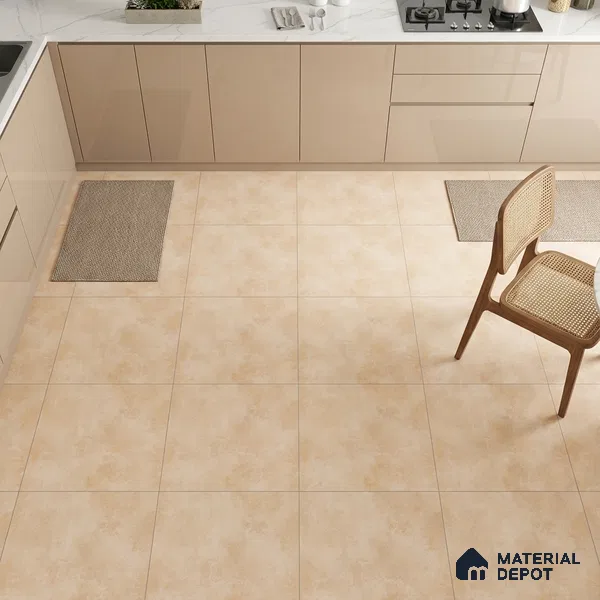 Plain Wall & Floor Tile TL 05351 C Neutra Impex Crema 2 ft x 2 ft Vitrified Plain Matte Finish - 9 mm | Suitable for Bedroom, Balcony, Foyer, Dining (Sample)