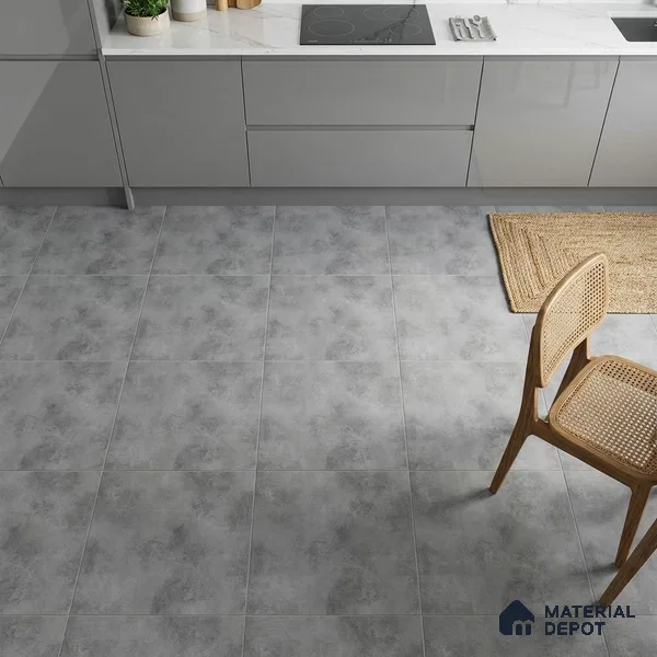 Rustic Wall & Floor Tile TL 05351 D Neutra Impex Mix Grey 2 ft x 2 ft Vitrified Plain Matte Finish - 9 mm | Suitable for Bedroom, Balcony, Foyer, Dining (Sample)