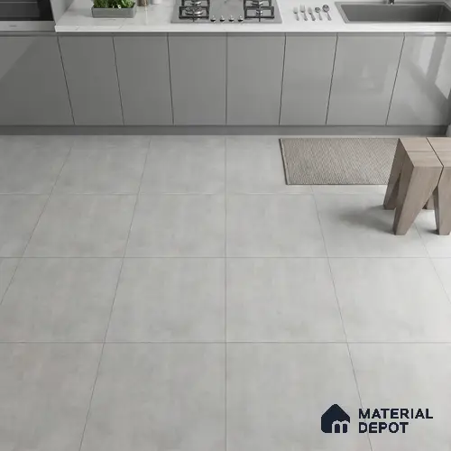 Plain Wall & Floor Tile TL 05352 B Neutra Maser Grey 2 ft x 2 ft Vitrified Matte Finish - 9 mm | Suitable for Bedroom, Balcony, Foyer, Dining