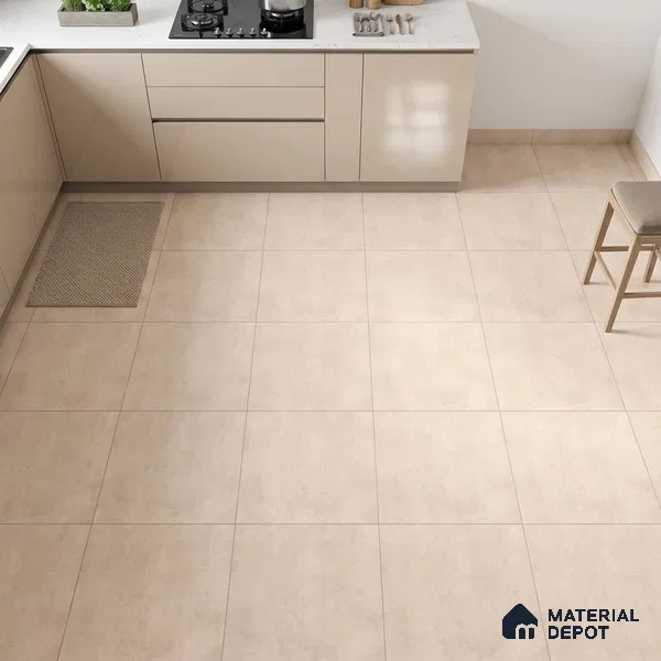Plain Wall & Floor Tile TL 05352 E Neutra Maser Cafe 2 ft x 2 ft Vitrified Matte Finish - 9 mm | Suitable for Bedroom, Balcony, Foyer, Dining