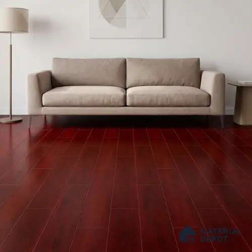 Wooden Floor Plank Tile TL 05370 Bosco Richmond Berry 4 ft x 8 inch Vitrified Carving Matte Finish - 9 mm | Suitable for Balcony, Courtyard, Patio