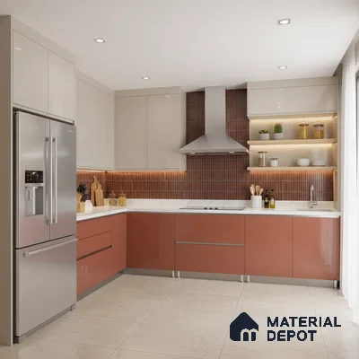 Faux Subway Wall Tile TL 05376 C Miraq Kitkat Maroon 2 ft x 1 ft Ceramic Glossy Finish - 8 mm | Suitable For Kitchen, Bathroom Walls and Backsplashes | Please Expect a Slight Variation of Pattern
