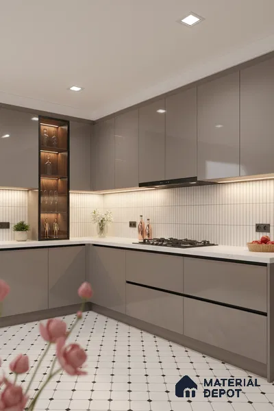 Faux Subway Wall Tile TL 05376 F Miraq Kitkat Snow White 2 ft x 1 ft Ceramic Glossy Finish - 8 mm | Suitable For Kitchen, Bathroom Walls and Backsplashes | Please Expect a Slight Variation of Pattern