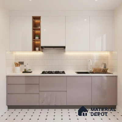 Faux Subway Wall Tile TL 05376 F Miraq Kitkat Snow White 2 ft x 1 ft Ceramic Glossy Finish - 8 mm | Suitable For Kitchen, Bathroom Walls and Backsplashes | Please Expect a Slight Variation of Pattern
