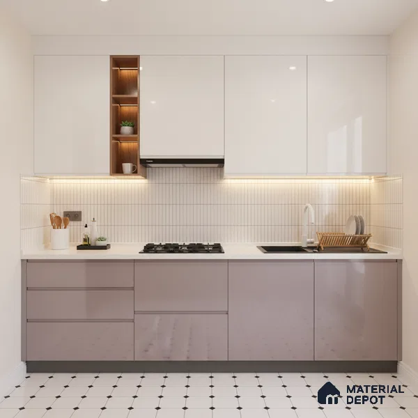Faux Subway Wall Tile TL 05376 F Miraq Kitkat Snow White 2 ft x 1 ft Ceramic Glossy Finish - 8 mm | Suitable For Kitchen, Bathroom Walls and Backsplashes | Please Expect a Slight Variation of Pattern