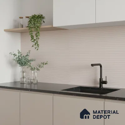 Faux Subway Wall Tile TL 05381 D Miraq Temba Ivory 2 ft x 1 ft Ceramic Matte Finish - 8 mm | Suitable For Kitchen, Bathroom Walls and Backsplashes | Please Expect a Slight Variation of Pattern