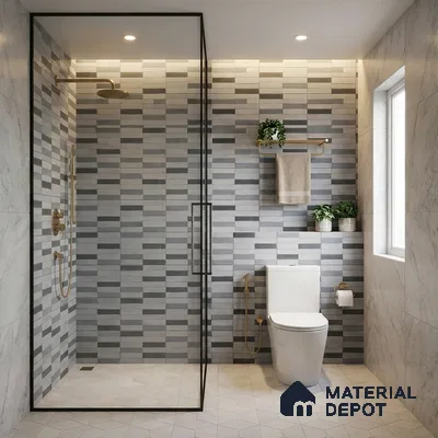 Faux Subway Wall Tile TL 05382 B Miraq Stack White 2 ft x 1 ft Ceramic Matte Finish - 8 mm | Suitable For Kitchen, Bathroom Walls and Backsplashes | Please Expect a Slight Variation of Pattern (Sample)