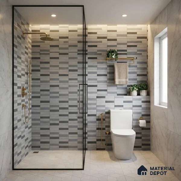 Faux Subway Wall Tile TL 05382 B Miraq Stack White 2 ft x 1 ft Ceramic Matte Finish - 8 mm | Suitable For Kitchen, Bathroom Walls and Backsplashes | Please Expect a Slight Variation of Pattern (Sample)