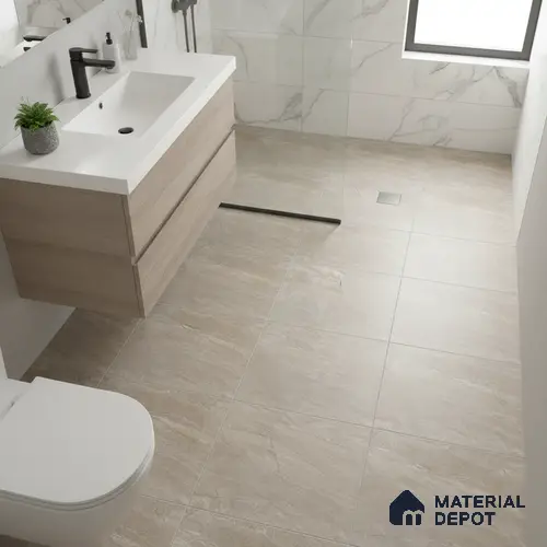 Marble Floor Tile TL 05390 D Bistro Soana Brown Matching Floor 1 ft x 1 ft Ceramic Anti Skid Matte Finish - 9 mm | Suitable For Bathroom, Kitchen