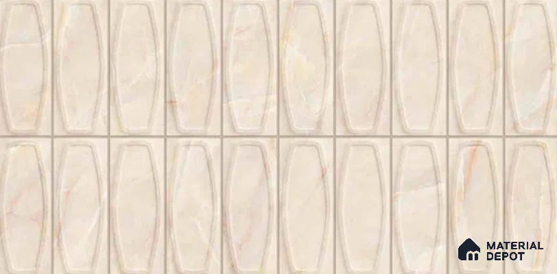 Highlighter Digital Wall Tile TL 05392 Regal Marble Crema HL1 2 ft x 1 ft Ceramic Glossy Finish - 9 mm | Suitable For Living Room, Dining & Bathroom Walls