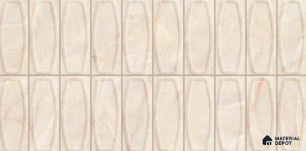 Highlighter Digital Wall Tile TL 05392 Regal Marble Crema HL1 2 ft x 1 ft Ceramic Glossy Finish - 9 mm | Suitable For Living Room, Dining & Bathroom Walls