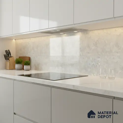 Kitchen Wall Tile TL 05399 B Bistro Cloud Grey Light 2 ft x 1 ft Ceramic Glossy Finish - 9 mm | Suitable For Kitchen, Bathroom Walls and Backsplashes