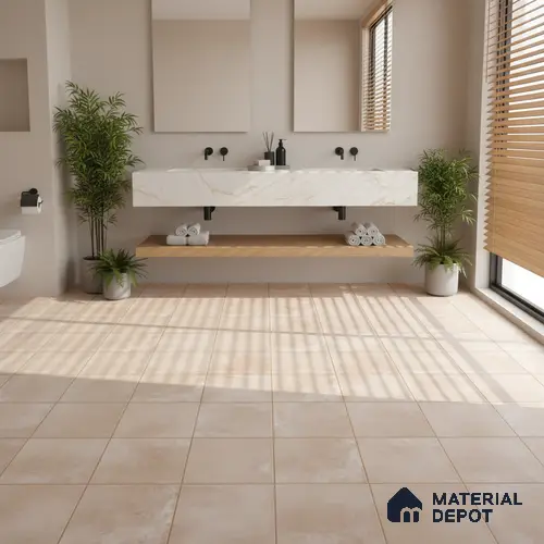 Rustic Floor & Wall Tile TL 05420 Morissa Desert Umber 1 ft x 1 ft Ceramic Matte Finish - 7.5 mm | Random Design | Suitable for Living Room, Bedroom, Bathroom, Kitchen & Balcony