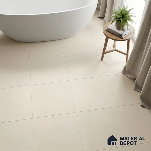 Plain Floor & Wall Tile TL 05446 B Jewel Powder Puff 1 ft x 1 ft Ceramic Matte Finish - 7.5 mm | Suitable for Bathroom, Terrace & Balcony
