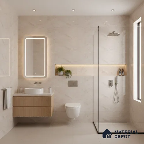 Marble Wall Tile TL 05460 Soul Carmen 2 ft x 4 ft Vitrified High Gloss Finish - 9 mm | 6 Random Design | Suitable for Living Room, Bedroom, Bathroom, Kitchen