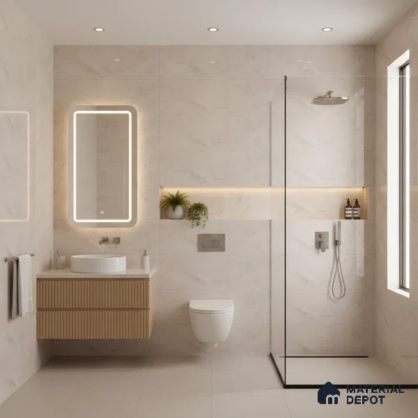 Marble Wall Tile TL 05460 Soul Carmen 2 ft x 4 ft Vitrified High Gloss Finish - 9 mm | 6 Random Design | Suitable for Living Room, Bedroom, Bathroom, Kitchen (Sample)