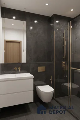 Marble Wall Tile TL 05461 C Soul Nero 2 ft x 4 ft Vitrified High Gloss Finish - 9 mm | 6 Random Design | Suitable for Living Room, Bedroom, Bathroom, Kitchen (Sample)