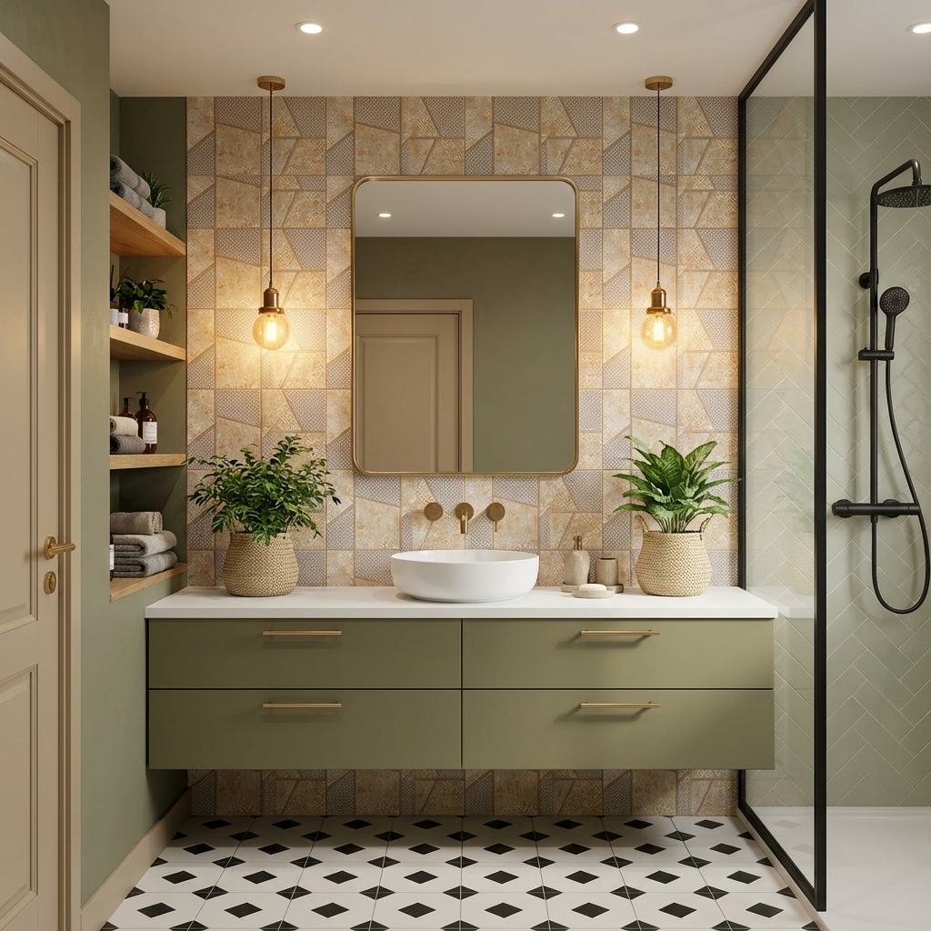 Highlighter Wall Tile TL 05471 B Lustra Mesa Sand Decor 2 ft x 1 ft Ceramic Satin Finish - 9 mm | Suitable for Bathroom, Kitchen
