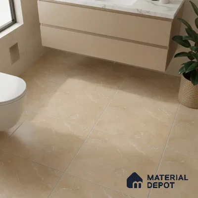 Marble Matching Floor Tile TL 05471 D Lustra Mesa Beige 1 ft x 1 ft Ceramic Antiskid Matte Finish - 9 mm | Suitable for Bathroom, Kitchen