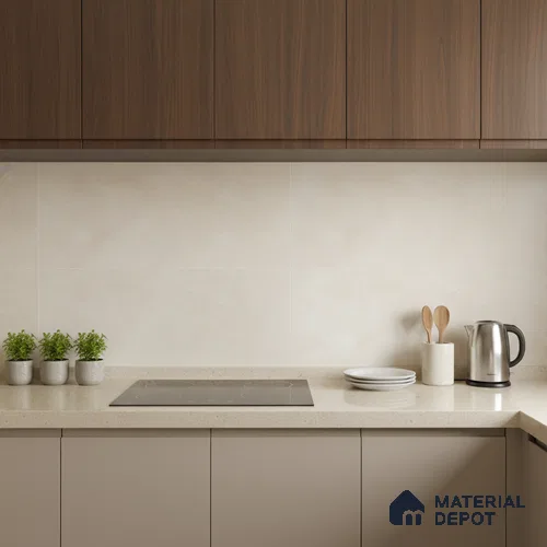 Marble Wall Tile TL 05471 Lustra Mesa Crema 2 ft x 1 ft Ceramic Satin Finish - 9 mm | Suitable for Bathroom, Kitchen