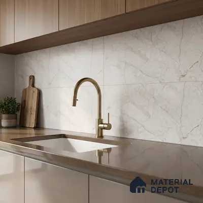 Marble Wall Tile TL 05474 Lustra Charm Pearl 2 ft x 1 ft Ceramic Satin Finish - 9 mm | Suitable for Bathroom, Kitchen