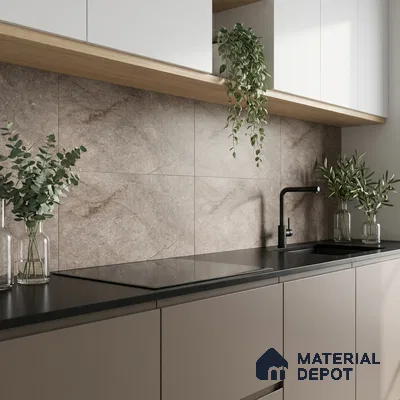 Marble Wall Tile TL 05485 C Lustra Allure Storm 2 ft x 1 ft Ceramic Satin Finish - 9 mm | Suitable for Bathroom, Kitchen