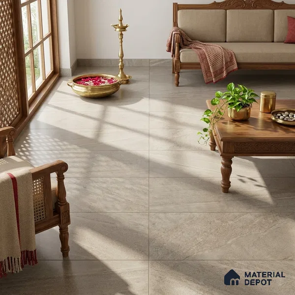 Rustic Floor & Wall Tile TL 05511 Prestige Regal Umber 2 ft x 4 ft Vitrified Matte Finish - 9 mm | 6 Random Design | Suitable for Living Room, Bedroom, Bathroom