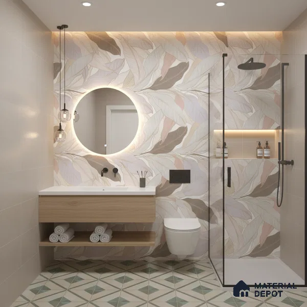 Cement Floor & Wall Tile TL 05516 Prestige Regal Almond 2 ft x 4 ft Vitrified Matte Finish - 9 mm | 3 Random Design | Suitable for Living Room, Bedroom, Bathroom