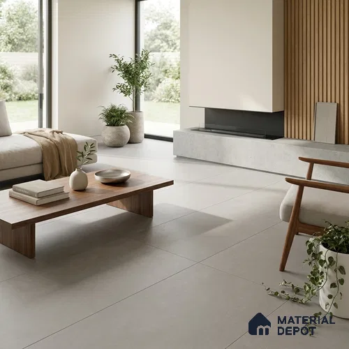 Cement Look Wall & Floor Matte Finish Slate Vitrified Tile | TL 05520 C 4 ft x 2 ft - 9 mm | Suitable For Living Room, Hall & Study