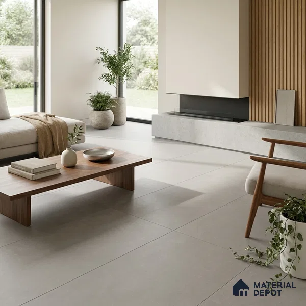 Cement Look Wall & Floor Matte Finish Slate Vitrified Tile | TL 05520 C 4 ft x 2 ft - 9 mm | Suitable For Living Room, Hall & Study