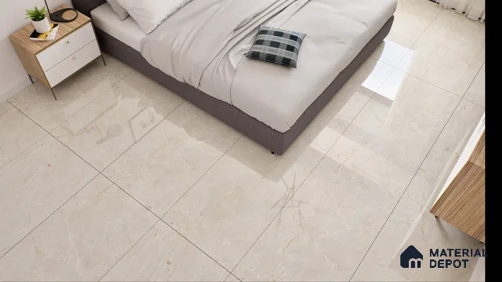 Marble Endless Crema Marfil Wall & Floor Tile TL 05537 Oat Beige 4 ft x 2 ft Glossy Finish Vitrified Tile - 9 mm | Suitable For Living Room, Bedroom, Dining