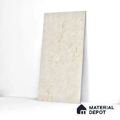 Marble Endless Crema Marfil Wall & Floor Tile TL 05537 Oat Beige 4 ft x 2 ft Glossy Finish Vitrified Tile - 9 mm | Suitable For Living Room, Bedroom, Dining